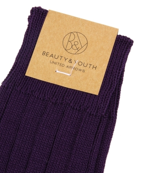 BEAUTY&YOUTH UNITED ARROWS（ビューティーアンドユースユナイテッドアローズ）の「BY ソリッド リブ レギュラーソックス 12fw◆（ソックス/靴下・メンズ・ホワイト/ブラック/レッド/ネイビー/イエロー/ケリー/ダークグリーン/パープル・FREE）」の9枚目の写真
