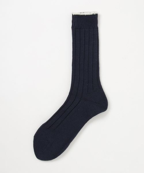 MHL.（エムエイチエル）の「MHL TIPPED SOCK（ソックス/靴下・メンズ・ネイビー/グレー/イエロー・FREE）」の2枚目の写真