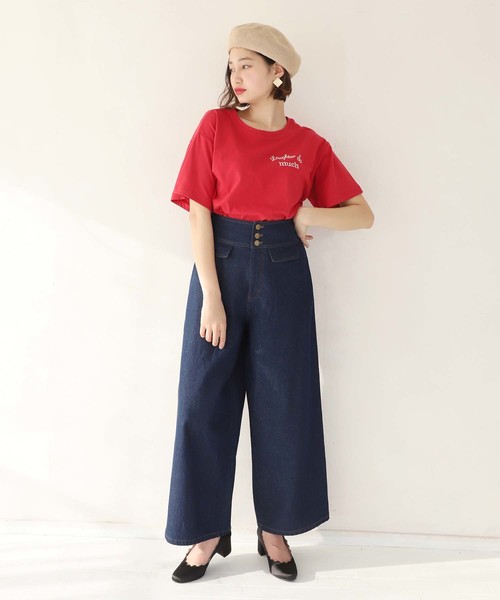 one after another NICE CLAUP（ワンアフターアナザーナイスクラップ）の「マリンデニムパンツ（デニムパンツ・レディース・ネイビー/ブルー・SMALL/MEDIUM）」の6枚目の写真