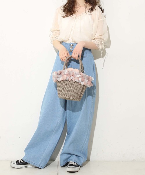 one after another NICE CLAUP（ワンアフターアナザーナイスクラップ）の「マリンデニムパンツ（デニムパンツ・レディース・ネイビー/ブルー・SMALL/MEDIUM）」の17枚目の写真