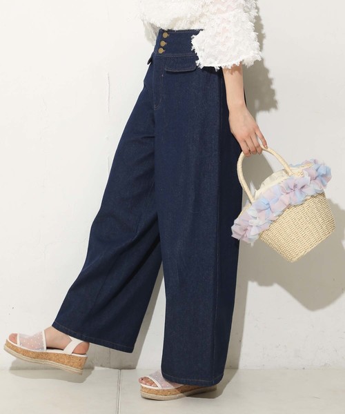 one after another NICE CLAUP（ワンアフターアナザーナイスクラップ）の「マリンデニムパンツ（デニムパンツ・レディース・ネイビー/ブルー・SMALL/MEDIUM）」の20枚目の写真