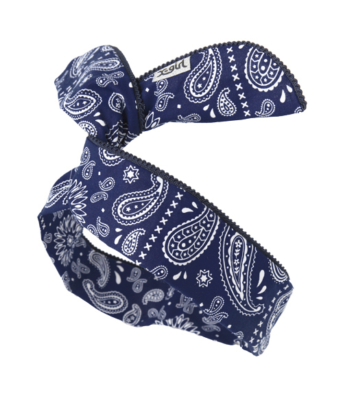 X-girl（エックスガール）の「BANDANA HAIR BAND（ヘアバンド・レディース・レッド/ネイビー・ONE SIZE）」の2枚目の写真