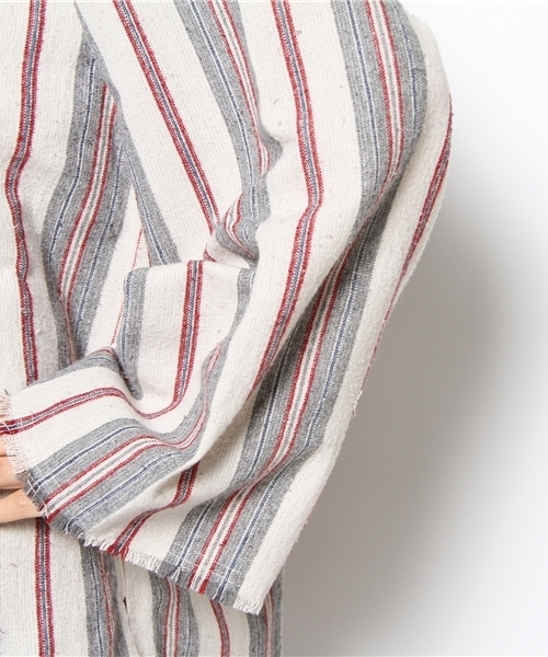 goa(ゴア)の「シーチングストライププルオーバー(パーカー・レディース・ホワイト/レッド・FREE)」の7枚目の写真