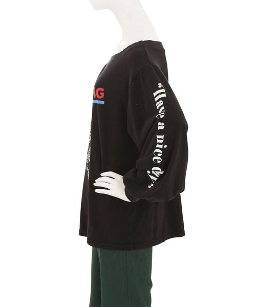 jouetie(ジュエティ)の「ルーズネックローズロンT(Tシャツ/カットソー・レディース・オフホワイト/ブラック/ピンク/ブルー・MEDIUM)」の9枚目の写真