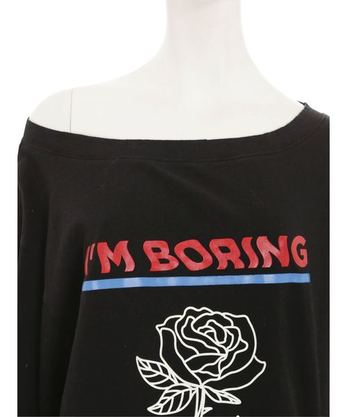 jouetie(ジュエティ)の「ルーズネックローズロンT(Tシャツ/カットソー・レディース・オフホワイト/ブラック/ピンク/ブルー・MEDIUM)」の5枚目の写真
