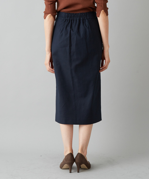 RIVE DROITE（リヴドロワ）の「綿ダブルクロスナロースカート（スカート・レディース・ネイビー/グリーン/キャメル・S/M/L/34/36/38）」の15枚目の写真