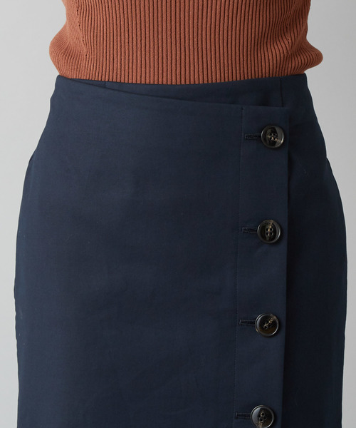 RIVE DROITE（リヴドロワ）の「綿ダブルクロスナロースカート（スカート・レディース・ネイビー/グリーン/キャメル・S/M/L/34/36/38）」の17枚目の写真