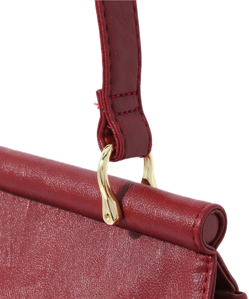 WEGO（ウィゴー）の「WEGO/バーショルダーバッグ（ショルダーバッグ・レディース・ブラック/ワイン・FREE）」の6枚目の写真