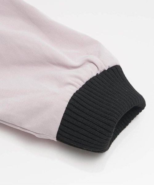 Otonato（オトナト）の「切り替えボリュームブルゾン（ノーカラージャケット・キッズ・ピンク/インディゴブルー・90/100/110/120/80/130/95/140）」の6枚目の写真