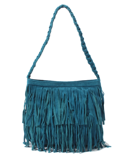 laule'a sunny side store(ラウレアサニーサイドストア)の「フリンジショルダーBag(ショルダーバッグ・レディース・ターコイズブルー/キャメル/ピンク・FREE)」の2枚目の写真