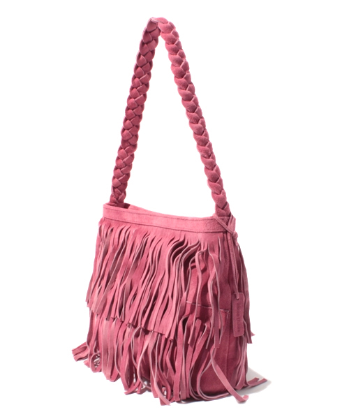laule'a sunny side store(ラウレアサニーサイドストア)の「フリンジショルダーBag(ショルダーバッグ・レディース・ターコイズブルー/キャメル/ピンク・FREE)」の5枚目の写真