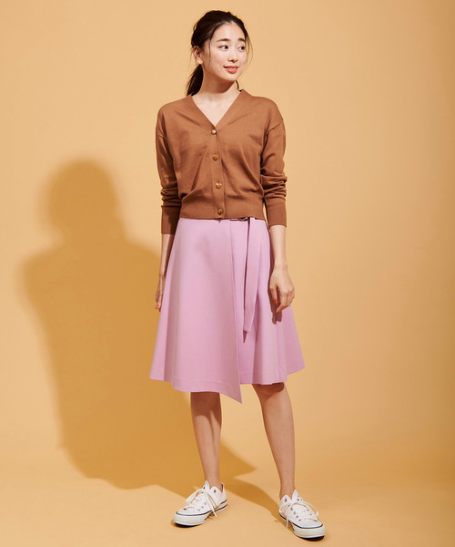 The Virgnia（ザ ヴァージニア）の「サイドベルトラップスカート（スカート・レディース・ブラック/ラベンダー・36/38）」の11枚目の写真