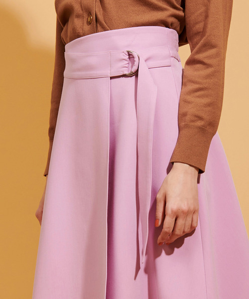 The Virgnia（ザ ヴァージニア）の「サイドベルトラップスカート（スカート・レディース・ブラック/ラベンダー・36/38）」の7枚目の写真