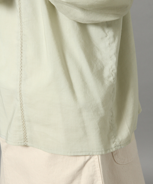 LOWRYS FARM（ローリーズファーム）の「スタンドレースブラウス　826444（シャツ/ブラウス・レディース・ブラック/オフホワイト/ブルー/ミント・FREE）」の12枚目の写真