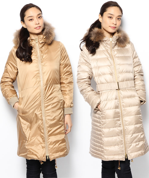 【P】GALLARDAGALANTE リバーシブルボアダウンジャケット GALLARDAGALANTE リバーシブルファージャケット リバーシブル