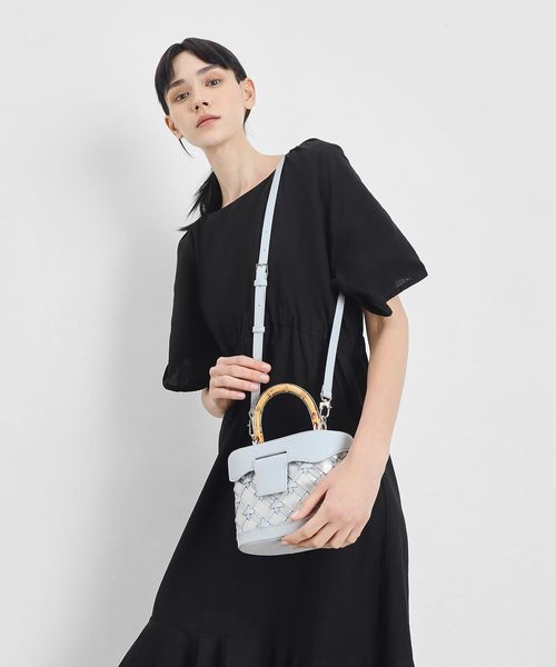 CHARLES & KEITH スエードウーブントップハンドバッグ Ivette イヴェット スエードウーブントップハンドルバッグ