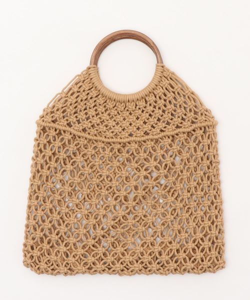 fifth(フィフス)の「ウッドハンドルかぎ編みバッグ(ハンドバッグ・レディース・オフホワイト/キャメル・FREE)」の11枚目の写真