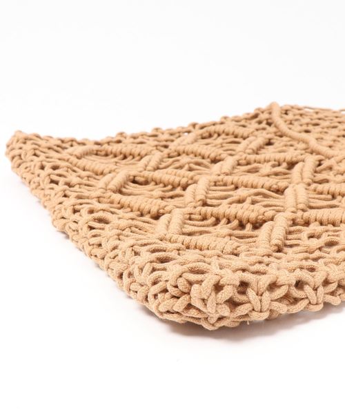 fifth(フィフス)の「ウッドハンドルかぎ編みバッグ(ハンドバッグ・レディース・オフホワイト/キャメル・FREE)」の13枚目の写真