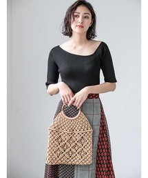 fifth | ウッドハンドルかぎ編みバッグ(ハンドバッグ)