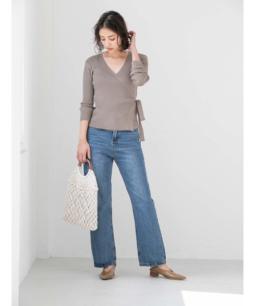 fifth(フィフス)の「ウッドハンドルかぎ編みバッグ(ハンドバッグ・レディース・オフホワイト/キャメル・FREE)」の14枚目の写真