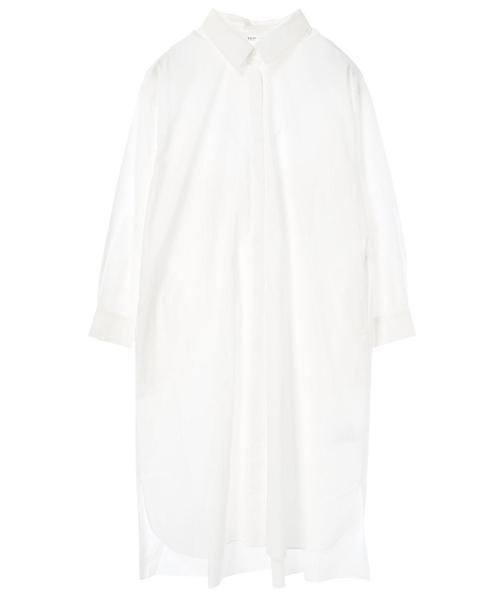 Editt by YECCA VECCA（エディットバイイェッカヴェッカ）の「・バックシャーリングシャツワンピース（ワンピース・レディース・ホワイト/ベージュ/カーキ・FREE）」の5枚目の写真