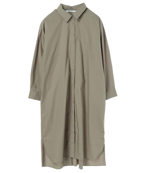 Editt by YECCA VECCA（エディットバイイェッカヴェッカ）の「・バックシャーリングシャツワンピース（ワンピース・レディース・ホワイト/ベージュ/カーキ・FREE）」の7枚目の写真