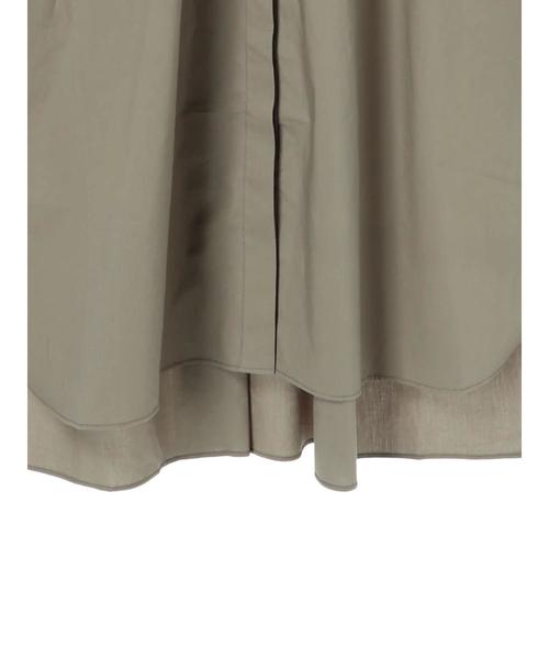 Editt by YECCA VECCA（エディットバイイェッカヴェッカ）の「・バックシャーリングシャツワンピース（ワンピース・レディース・ホワイト/ベージュ/カーキ・FREE）」の16枚目の写真