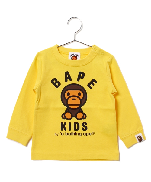 A BATHING APE(アベイシングエイプ)の「BABY MILO(Tシャツ/カットソー・キッズ・サックスブルー/パープル/イエロー/ホワイト・70/80/140/100/120/90/110/130)」の1枚目の写真