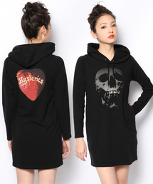ヒステリックグラマー　FEMALE SUPERPOWER pt ワンピース　黒 HYSTERIC GLAMOUR（ヒステリックグラマー）の「FEMALE