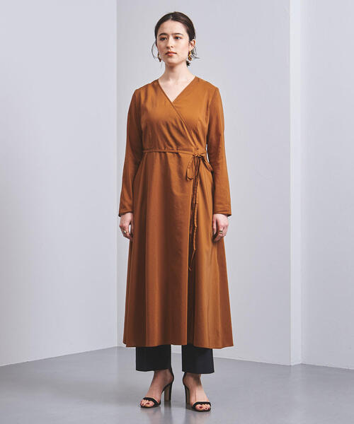 UNITED ARROWS（ユナイテッドアローズ）の「UBCS カシュクール 2WAY ワンピース◆（ワンピース・レディース・ブラック/ブラウン・FREE）」の4枚目の写真