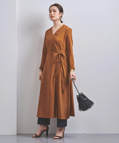 UNITED ARROWS（ユナイテッドアローズ）の「UBCS カシュクール 2WAY ワンピース◆（ワンピース・レディース・ブラック/ブラウン・FREE）」の6枚目の写真