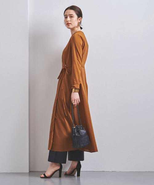 UNITED ARROWS（ユナイテッドアローズ）の「UBCS カシュクール 2WAY ワンピース◆（ワンピース・レディース・ブラック/ブラウン・FREE）」の7枚目の写真
