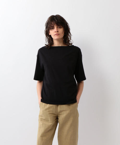 MAATEE&SONS Steven Alan ボートネックT 黒 MAATEE&SONS Steven Alan ボートネックT 黒 セール】＜Steven Alan