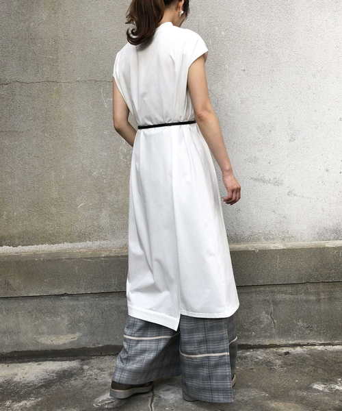 &g'aime（アンジェム）の「【&g'aime】ロングスリットTシャツ（Tシャツ/カットソー・レディース・ホワイト/ブラック/オレンジ・FREE）」の6枚目の写真