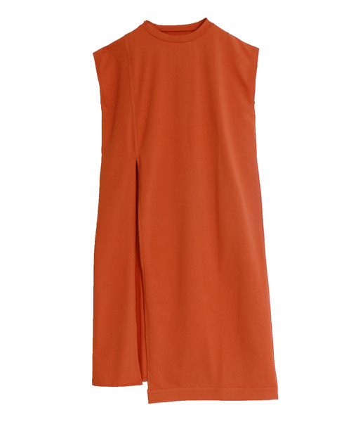 &g'aime（アンジェム）の「【&g'aime】ロングスリットTシャツ（Tシャツ/カットソー・レディース・ホワイト/ブラック/オレンジ・FREE）」の16枚目の写真