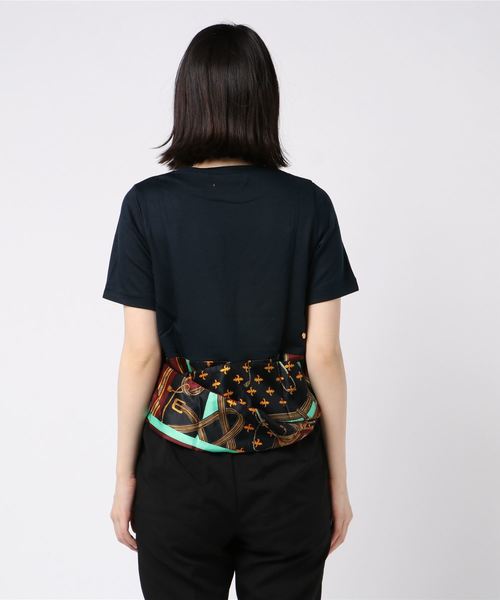 ミュベール muveil スカーフコンビ　プルオーバー　カットソー MUVEIL（ミュベール）の「【MUVEIL】スカーフコンビ半袖プル