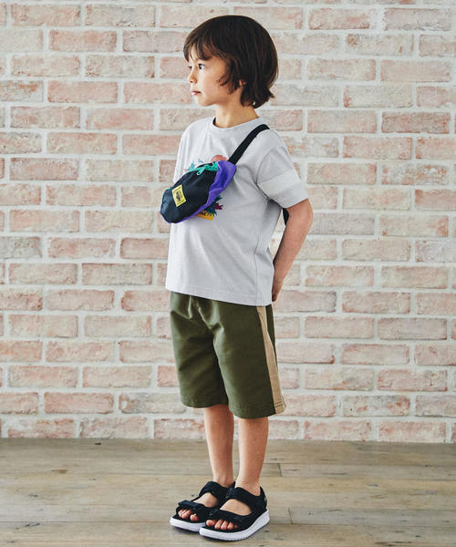 green label relaxing（グリーンレーベルリラクシング）の「【キッズ】〔吸水速乾〕GLRラインショーツ（その他パンツ・キッズ・ブラック/オリーブ・105cm/115cm/125cm/135cm）」の14枚目の写真