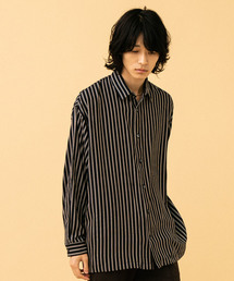 STUDIOUS | 【STUDIOUS】ジョーゼットストライプビッグシャツ(シャツ/ブラウス)