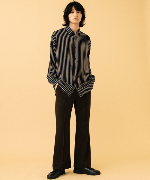 STUDIOUS（ステュディオス）の「【STUDIOUS】ジョーゼットストライプビッグシャツ（シャツ/ブラウス・メンズ・ホワイト/ブラック・1/2/3）」の18枚目の写真