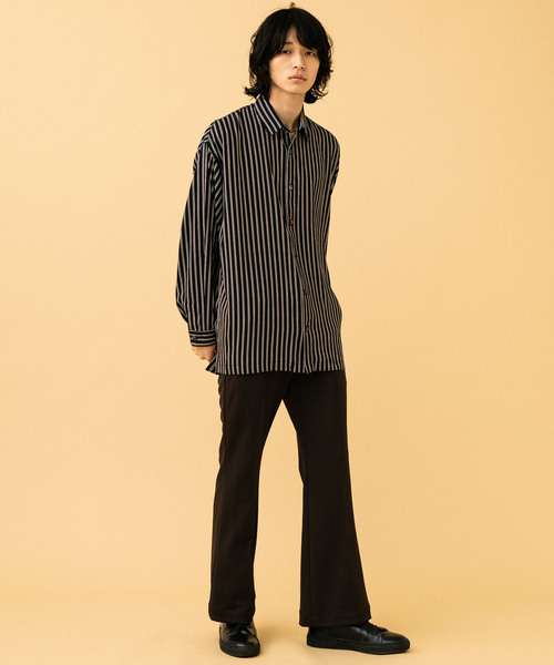 STUDIOUS（ステュディオス）の「【STUDIOUS】ジョーゼットストライプビッグシャツ（シャツ/ブラウス・メンズ・ホワイト/ブラック・1/2/3）」の20枚目の写真