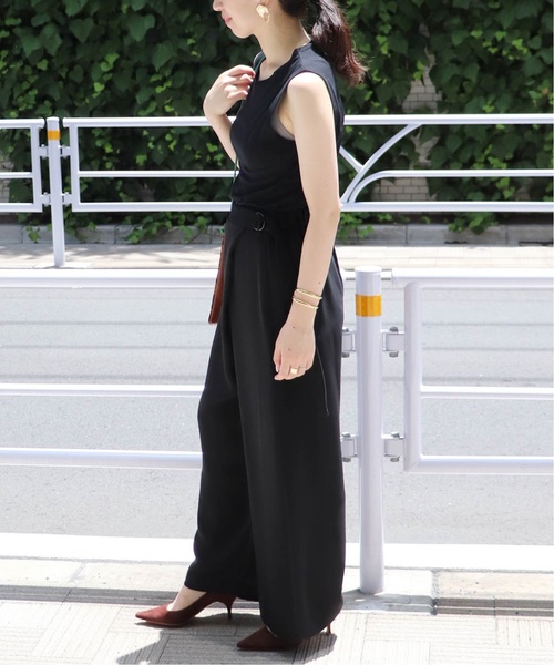 journal standard L'essage(ジャーナルスタンダードレサージュ)の「マットサテンフロントタックパンツ2(その他パンツ・レディース・ベージュ系その他/ブラック・36/38)」の12枚目の写真