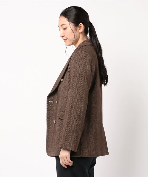 plage（プラージュ）の「SALT+ HERRINBORN WB ジャケット◆（テーラードジャケット・レディース・ブラウン/ホワイト系その他・FREE）」の4枚目の写真