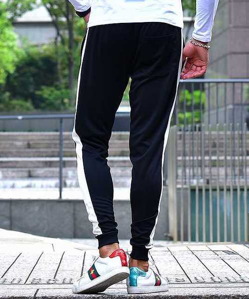 JOKER(ジョーカー)の「切替ジョガーパンツ【セットアップ対象商品あり:46544165】(その他パンツ・メンズ・ホワイト/ブラック・M/L)」の4枚目の写真