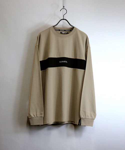 KANGOL（カンゴール）の「KANGOL / カンゴール ビッグロゴロンT（Tシャツ/カットソー・メンズ・ホワイト/ホワイト系その他/ブラック/ブラック系その他/ベージュ/ベージュ系その他/グリーン/グリーン系その他/ワイン/ホワイト系その他2/ブラック系その他2/ベージュ系その他2/グリーン系その他2/レッド系その他2/レッド系その他・M/L）」の9枚目の写真