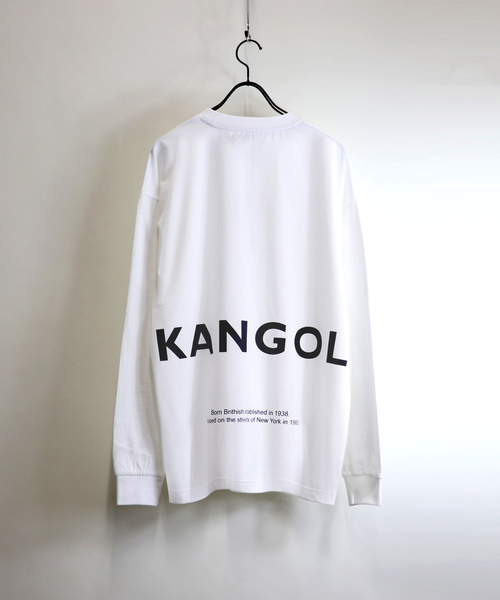 KANGOL（カンゴール）の「KANGOL / カンゴール ビッグロゴロンT（Tシャツ/カットソー・メンズ・ホワイト/ホワイト系その他/ブラック/ブラック系その他/ベージュ/ベージュ系その他/グリーン/グリーン系その他/ワイン/ホワイト系その他2/ブラック系その他2/ベージュ系その他2/グリーン系その他2/レッド系その他2/レッド系その他・M/L）」の4枚目の写真