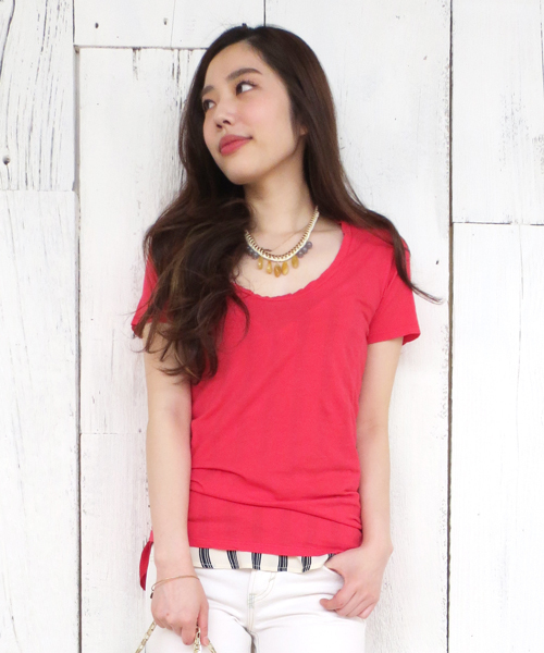 DouDou（ドゥドゥ）の「【GROCERIES】TシャツBEE（Tシャツ/カットソー・レディース・グリーン/イエロー/ブラック/ピンク/サックスブルー/ホワイト・FREE）」の6枚目の写真