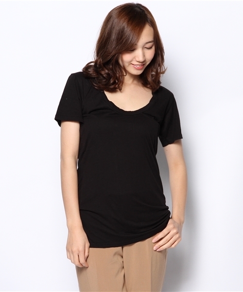 DouDou（ドゥドゥ）の「【GROCERIES】TシャツBEE（Tシャツ/カットソー・レディース・グリーン/イエロー/ブラック/ピンク/サックスブルー/ホワイト・FREE）」の2枚目の写真