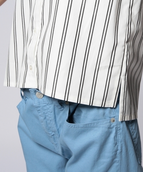 UNITED ARROWS(ユナイテッドアローズ)の「UAW C ストライプ バンドカラー シャツ ◆(シャツ/ブラウス・レディース・ホワイト/ナチュラル/ブラック/ライトブルー・フリー)」の9枚目の写真