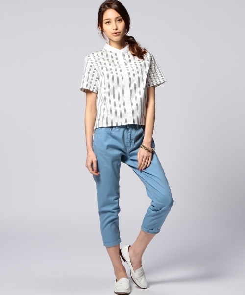 UNITED ARROWS(ユナイテッドアローズ)の「UAW C ストライプ バンドカラー シャツ ◆(シャツ/ブラウス・レディース・ホワイト/ナチュラル/ブラック/ライトブルー・フリー)」の15枚目の写真