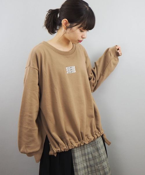 tiptop(ティップトップ)の「ドロストロゴスウェット(スウェット)」|ブラウン